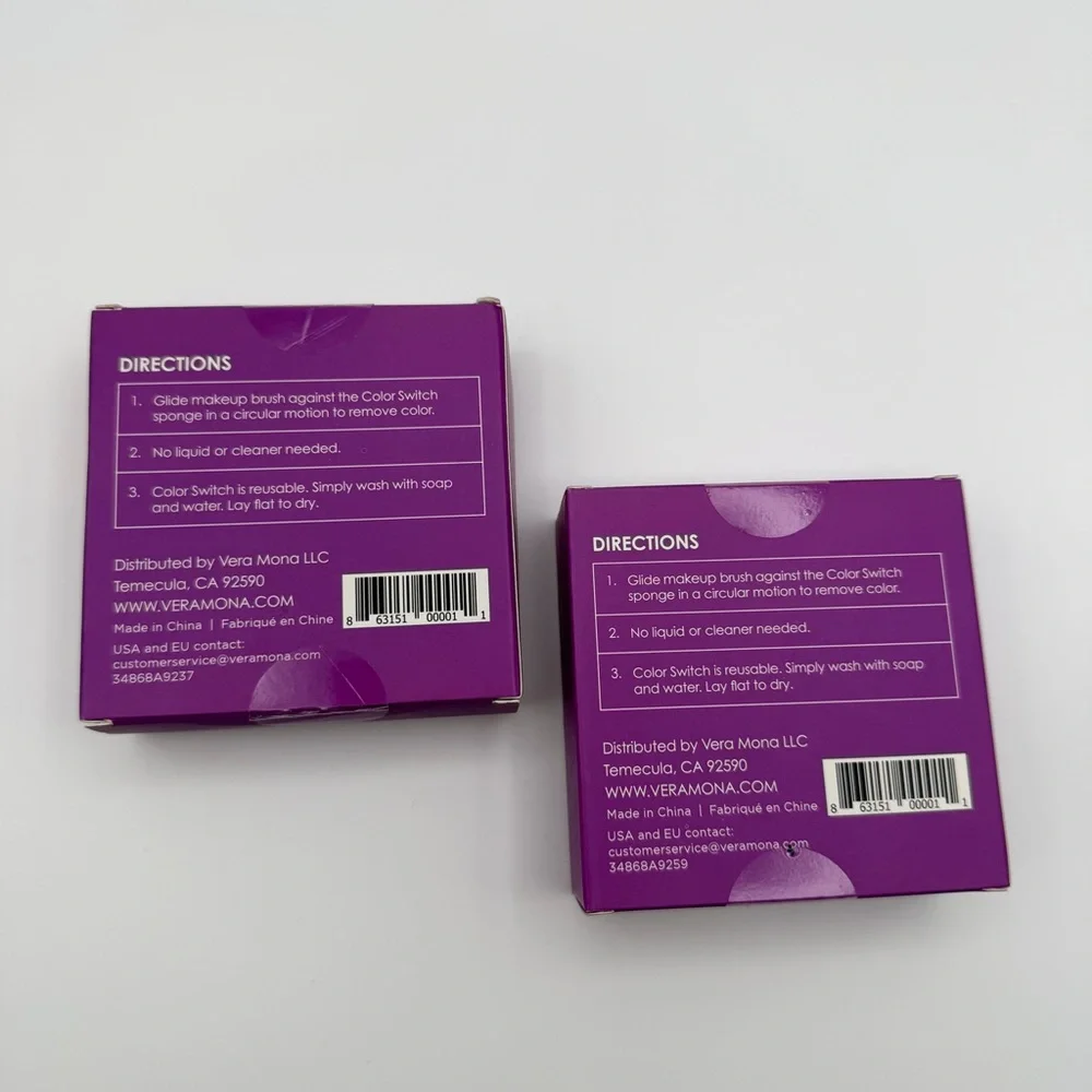 Vera Mona Color Switch Instant Brush Cleaner‎ 2-Pack Makeup Brush Cleaner Set
